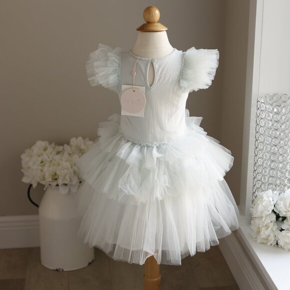 Tutu Du Monde Dress Mist Green Tulle Chroma Flower Girl Party Portrait NWT - Picture 6 of 6